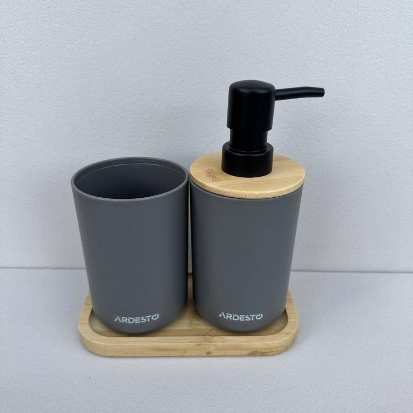 Набор для ванной комнаты Ardesto Minimalism ARHB3110GB 3 пр. Темно-серый (2697826238)