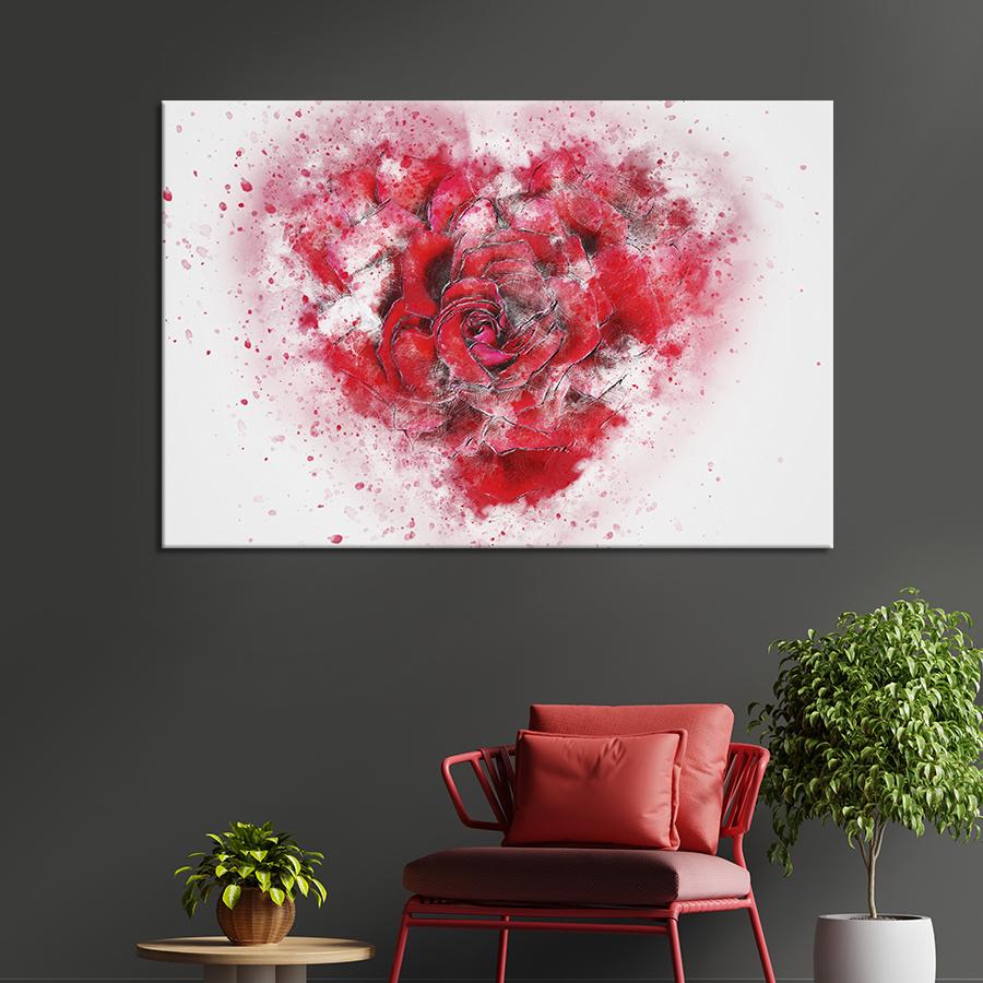 Картина на холсте Акварельные розы 51x34 см (821-1)