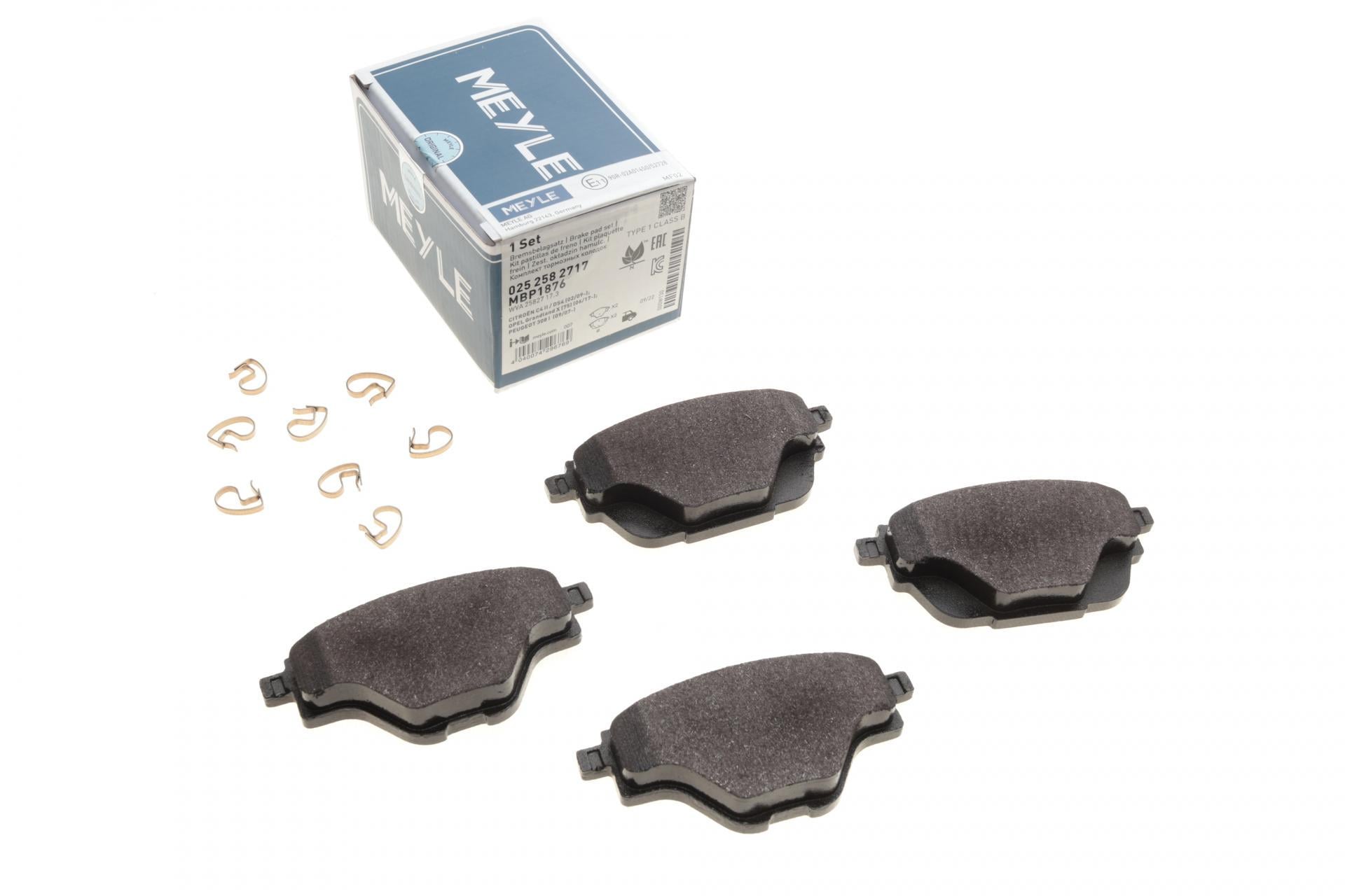Колодки гальмівні задні Meyle Citroen C4/Peugeot 308 13-/3008/5008 16-/508 18- (025 258 2717)