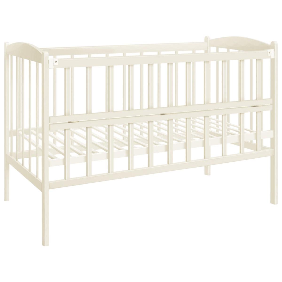 Кроватка детская маятник TOYS Радуга с откидным бортиком Слоновая кость Кроватка детская маятник TOYS Радуга с откидным бортиком Слоновая кость