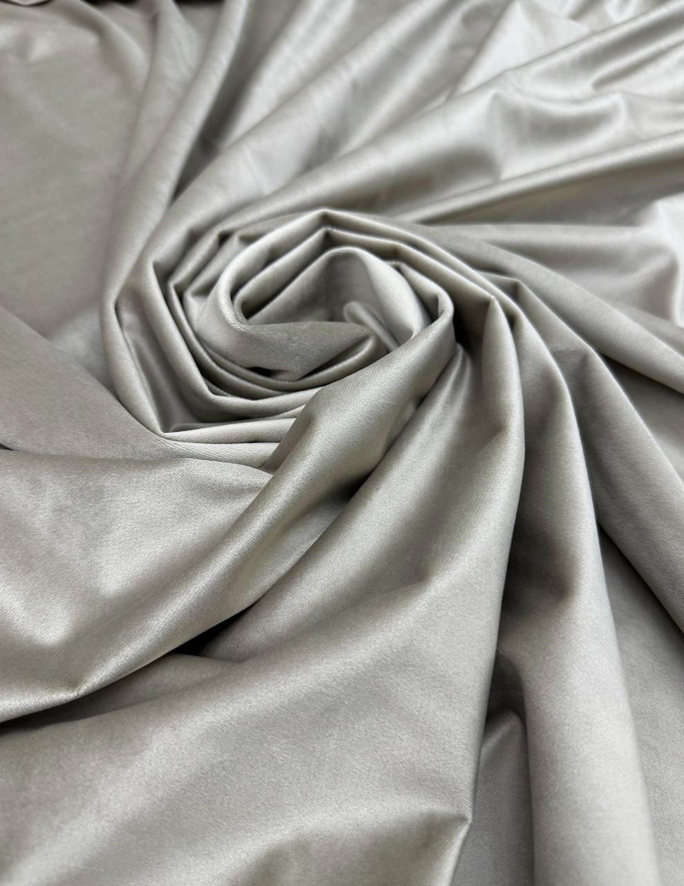 Штора велюрова на тасьмі 6 см 150х270 см Сіро-бежевий (SB01-12N9Т43) - фото 2