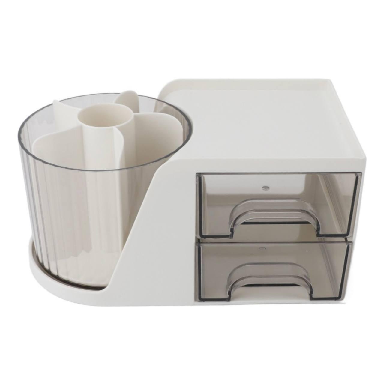Органайзер для канцелярии с вращающимся стаканом на 6 отделений и выдвижными ящиками (0e577206)