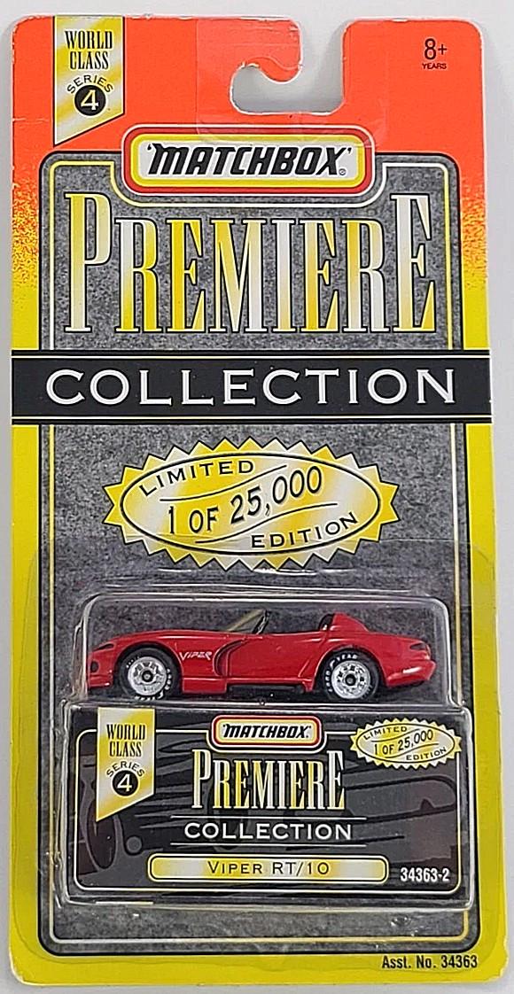 Игрушечная машинка Matchbox Dodge Viper RT/10 1996 Premiere Collection World Class Series 4 (34363)