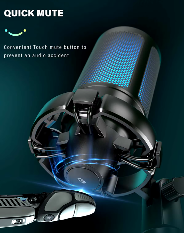 Микрофон студийный FIFINE AmpliGame RGB USB Gaming Microphone (A2) - фото 4 Микрофон студийный FIFINE AmpliGame RGB USB Gaming Microphone (A2) - фото 4