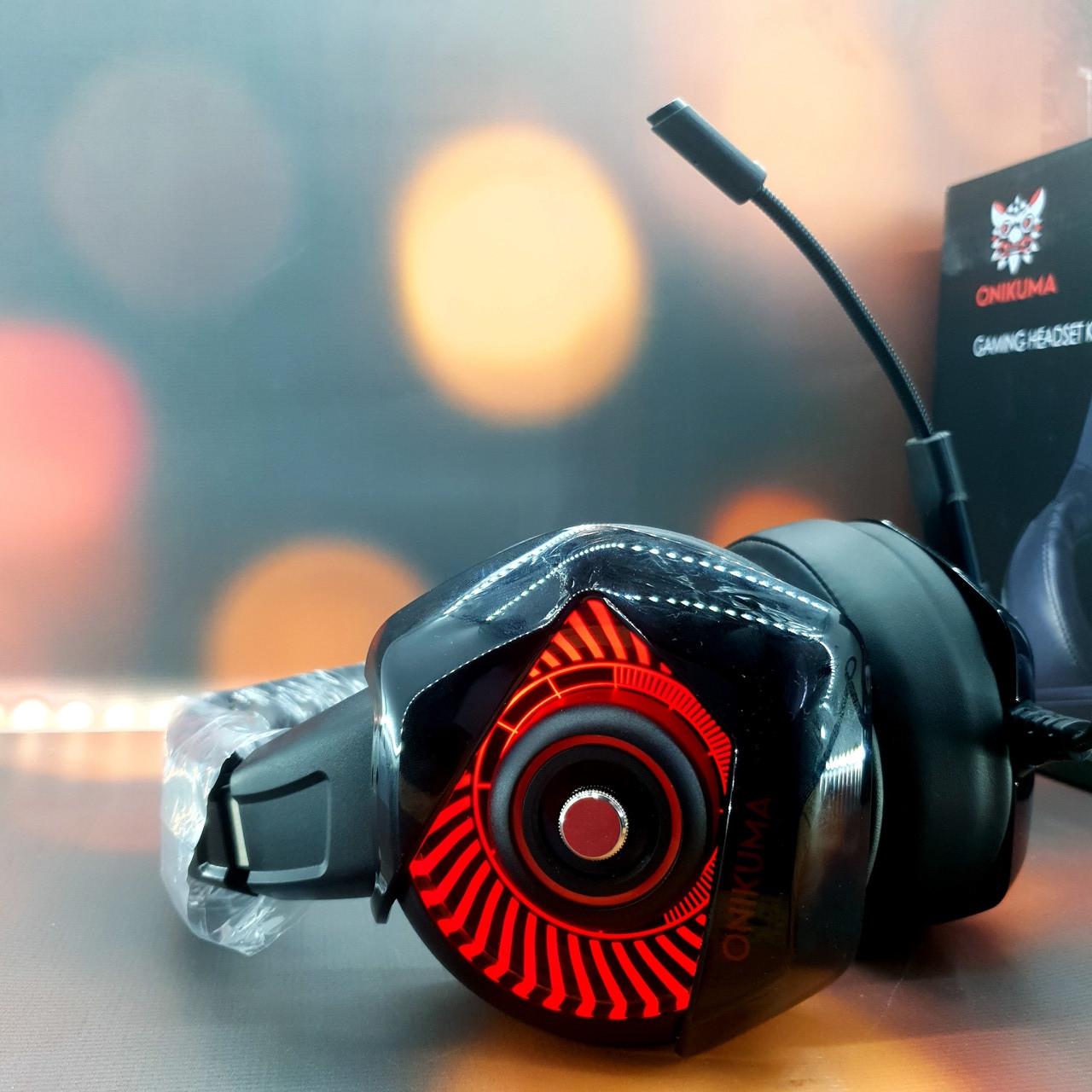 Наушники игровые ONIKUMA K6 с LED подсветкой/микрофоном проводные Синий - фото 4 Наушники игровые ONIKUMA K6 с LED подсветкой/микрофоном проводные Синий - фото 4