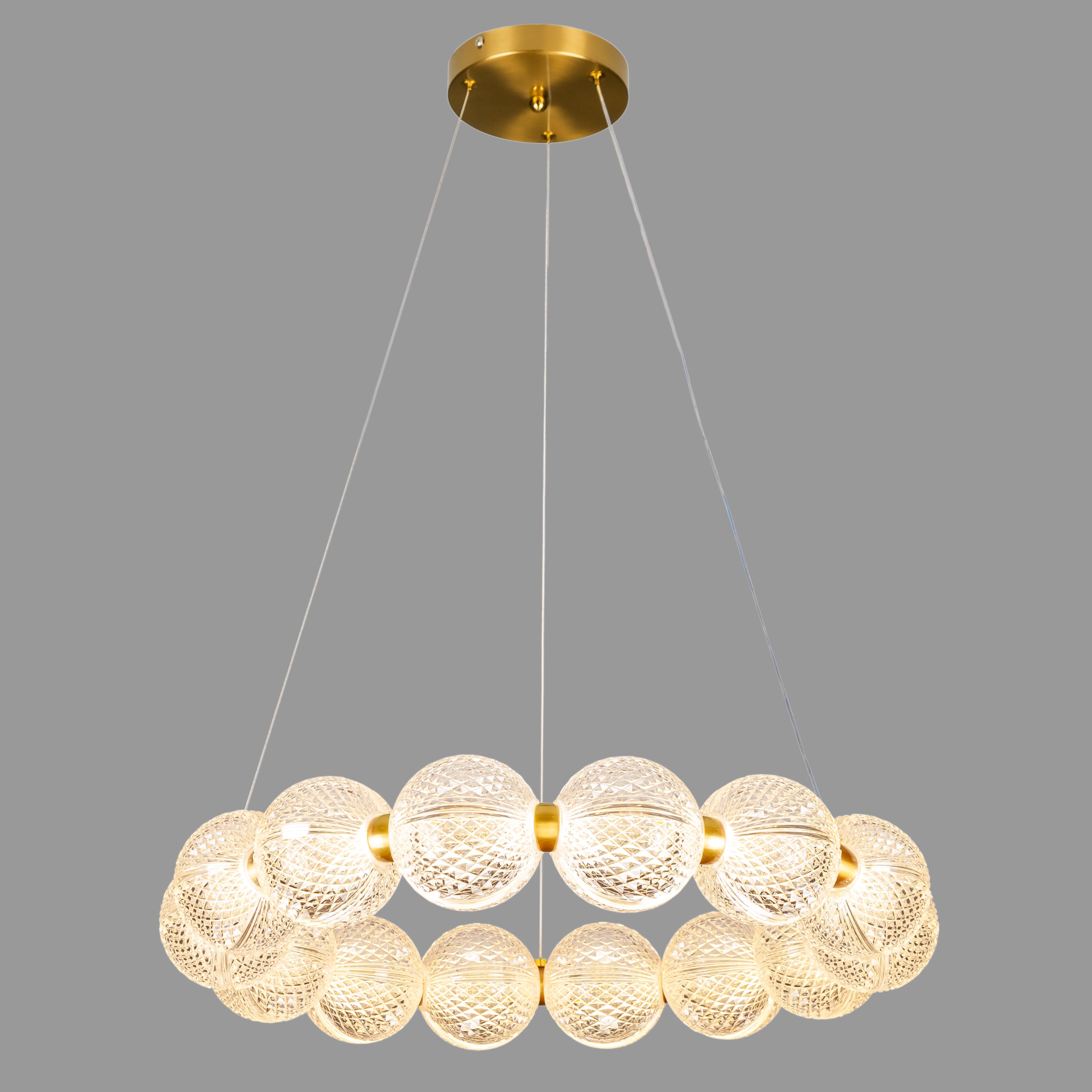 Люстра півдісна Pearl 30W 4000К 56 см (84-1030-15 led (600) AB)