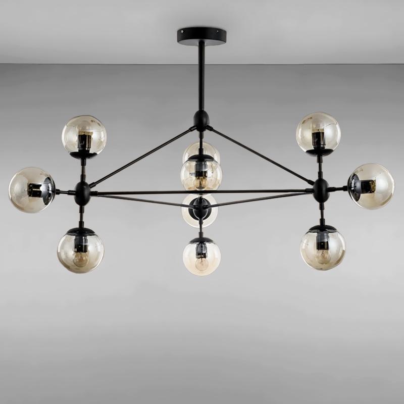 Люстра-молекула подвесная Light House LS-14875-10 Черный (8682)