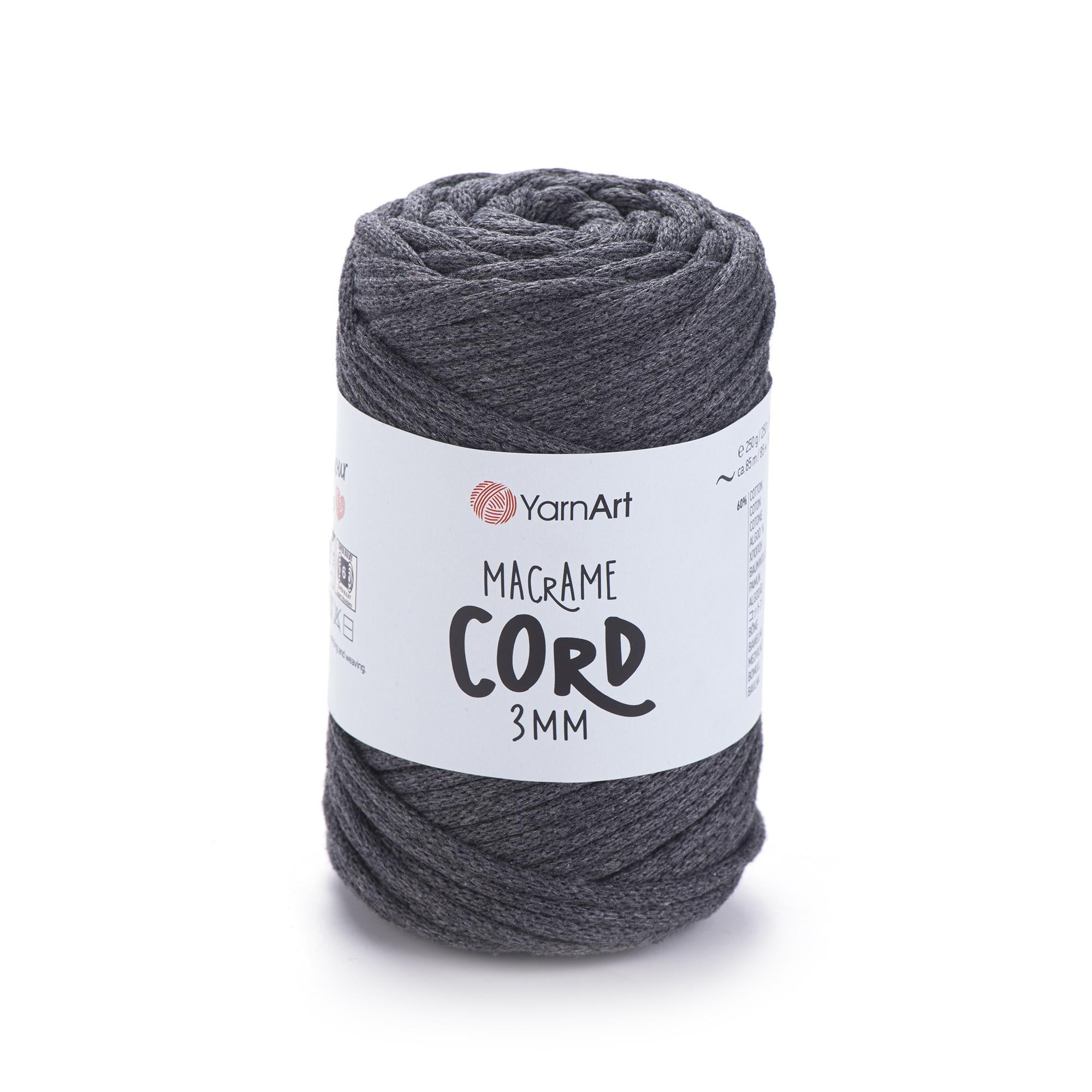 Шнур плетеный Macrame Cord 3 мм Темно-серый №758 (1871933405)