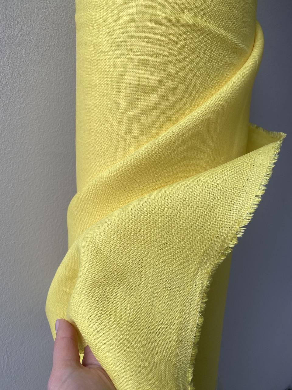 Тканина LINEN PLUS 100% льон 143 см 1490 Лимонний - фото 2 Тканина LINEN PLUS 100% льон 143 см 1490 Лимонний - фото 2
