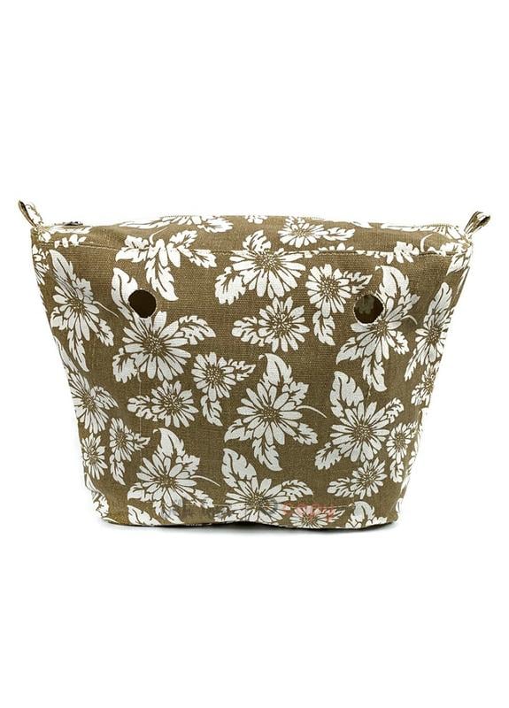 Подкладка джинсовая для сумки Classic Цветы Бежевый (12563)