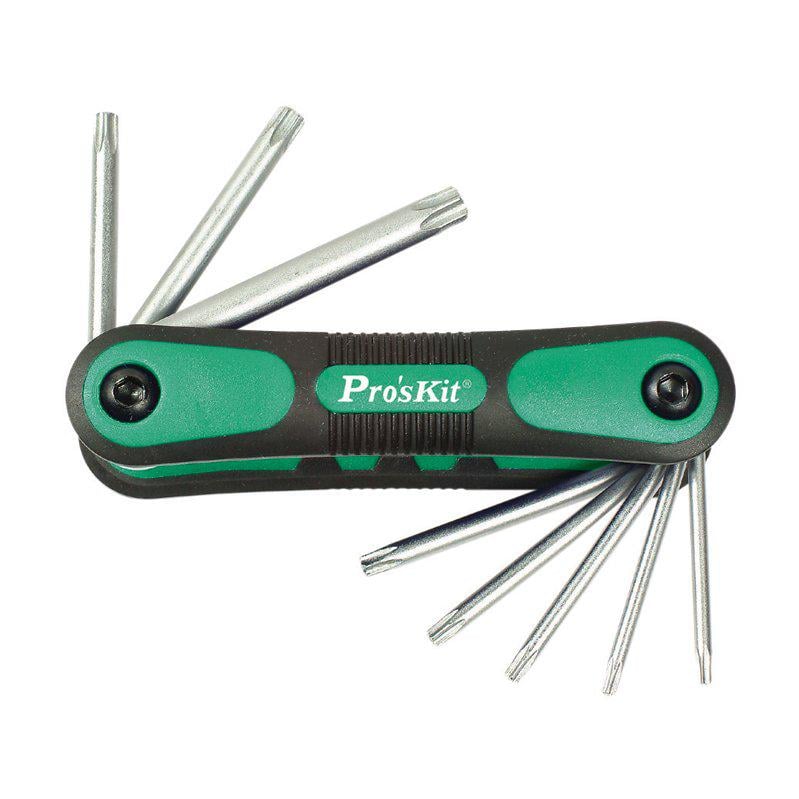 Набор отверток Pro'sKit складных звездообразных с отверстиями (HW-121L)