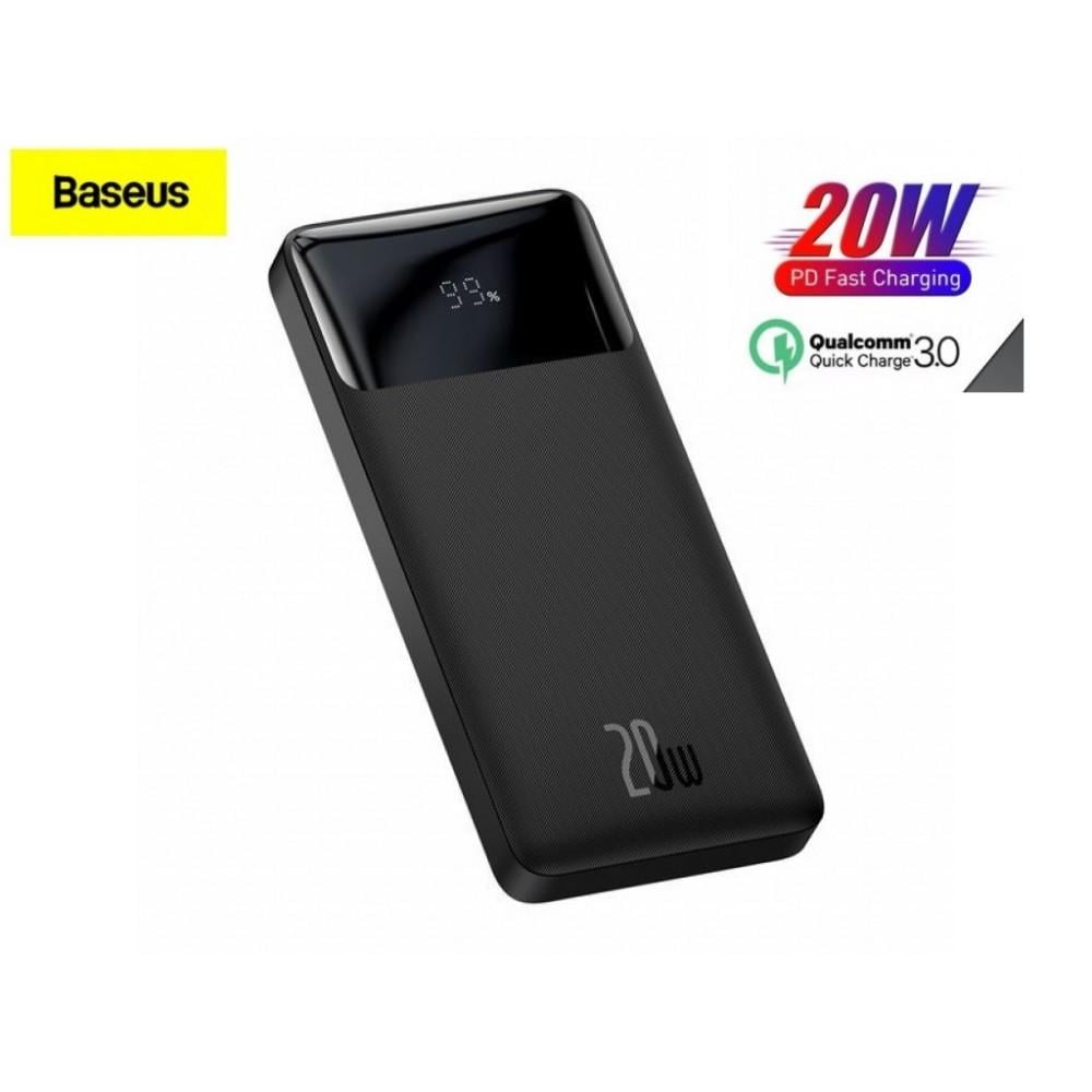 Повербанк BASEUS Bipow Digital Display QC PD 20W 10000 mAh Black (25397375) - фото 7