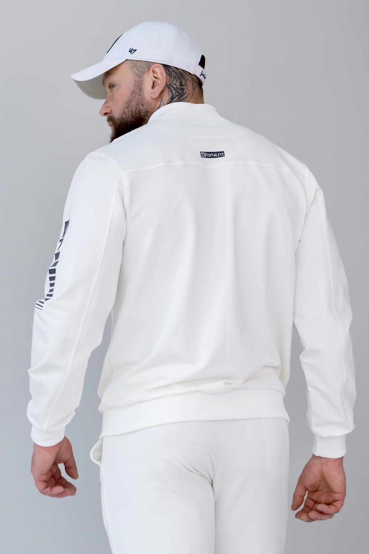 Бомбер мужской TOTALFIT L Молочный (12323321) - фото 2 Бомбер мужской TOTALFIT L Молочный (12323321) - фото 2