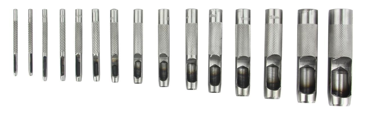 Набір пробійників Mar-Pol M51095 для шкіри/м'якого пластику/гуми Набір пробійників Mar-Pol M51095 для шкіри/м'якого пластику/гуми