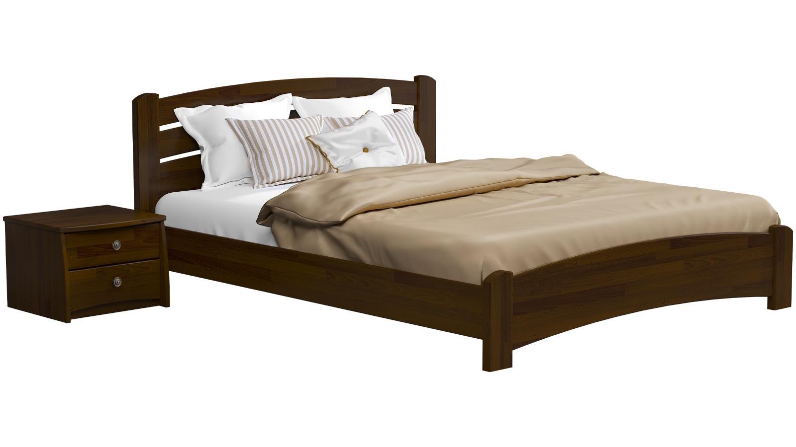 Кровать деревянная Венеция Люкс 160х190 см Темный орех