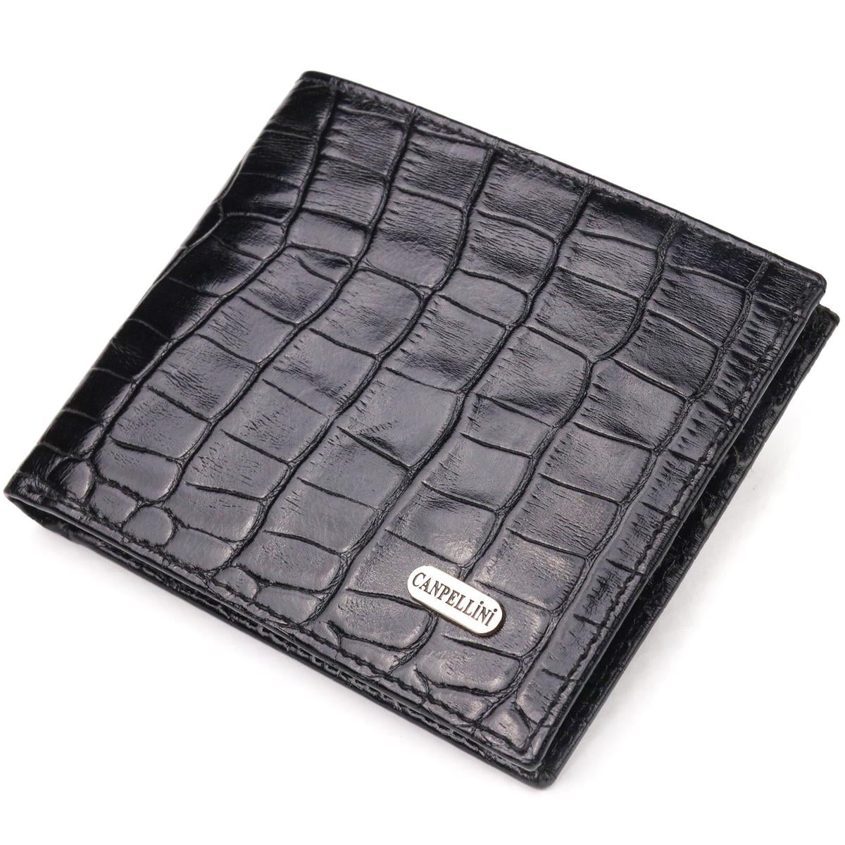 Кошелек кожаный мужской Canpellini Purse 21582 Черный (55362)