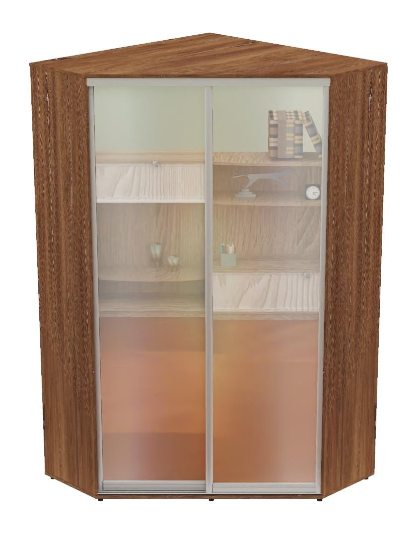 Шкаф-купе двухдверный угловой Алекса Угол-1 Зеркало 110x110x220 см Дуб винтаж