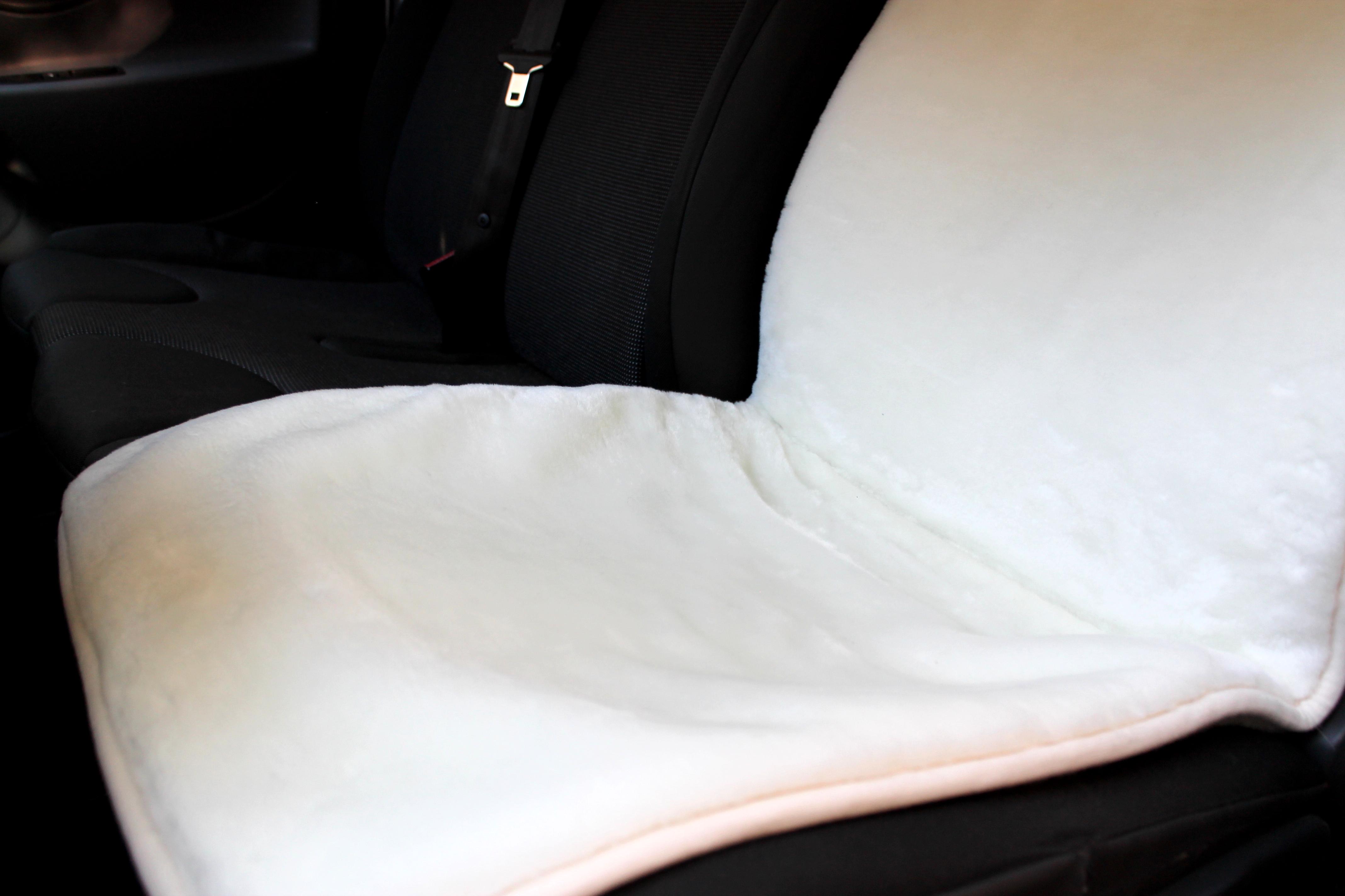 Накидки на сиденье автомобиля из овчины Sheepskin эко-шерсть 2 шт. Белый (425) - фото 3 Накидки на сиденье автомобиля из овчины Sheepskin эко-шерсть 2 шт. Белый (425) - фото 3