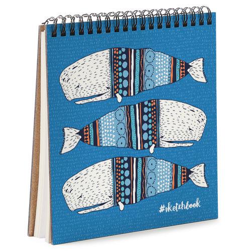 Скетчбук Кит в свитере 16,7x18 см (BDK_17A037)