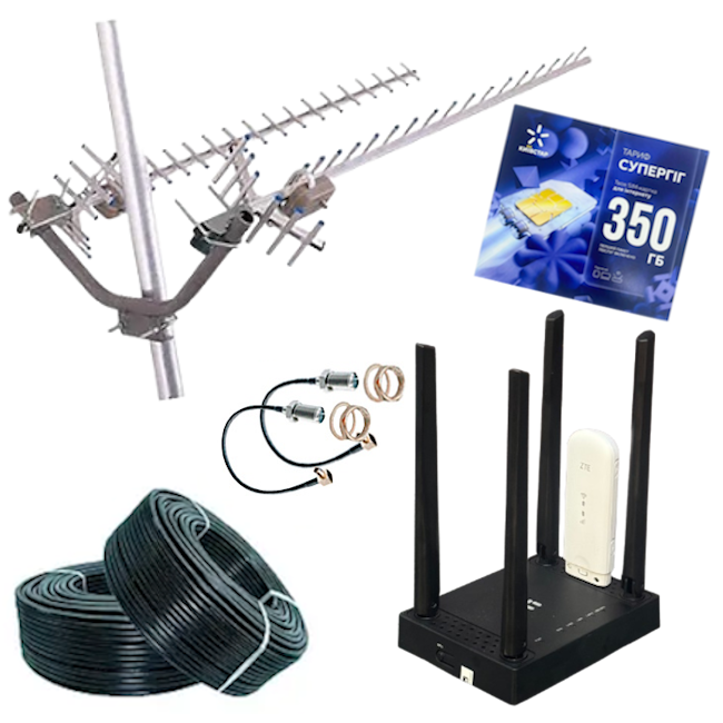 Интернет-комплект Wi-Fi Netis N5 4G антенна 32 dB и стартовый пакет "Київстар СуперГіГ" (28443056)