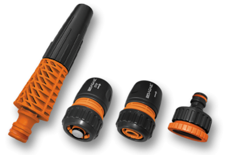 Коннекторы с насадкой Bradas Black LINE на шланг 1/2" (ECO-PWB5500-12)