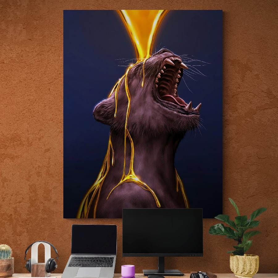 Репродукція картини Пантера та золото HolstPrint 60х90 см Репродукція картини Пантера та золото HolstPrint 60х90 см