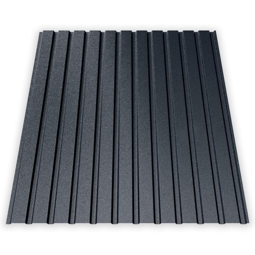 Профнастил AKM ПС-10 100 г/м2 0,45 мм 1200х2000 мм Ral 9005 Черный матовый (30294749)