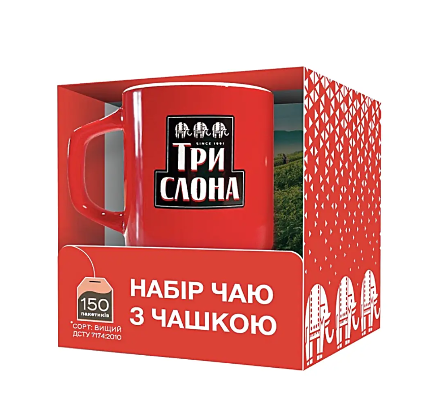 Чай с чашкой Три Слона Правильная заварка 150 пакетиков (2313755286)