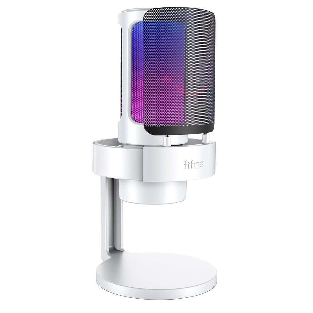 Микрофон FIFINE AmpliGame A8 USB с RGB подсветкой Белый (124109)