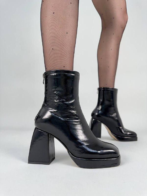 Ботильоны женские кожа наплак демисезонные р. 40 Черный (9930-2д/40)