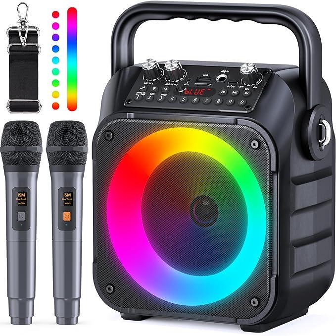 Караоке-машина CYY Bluetooth з 2 бездротовими мікрофонами