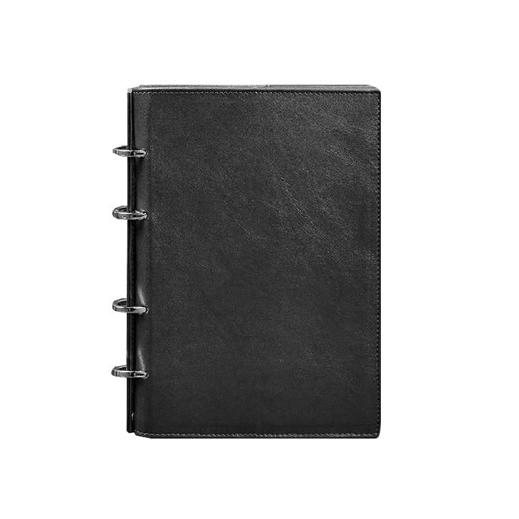 Блокнот шкіряний Софт-бук 9.0 на кільцях з твердою обкладинкою Чорний (A-026821) - фото 1 Блокнот шкіряний Софт-бук 9.0 на кільцях з твердою обкладинкою Чорний (A-026821) - фото 1