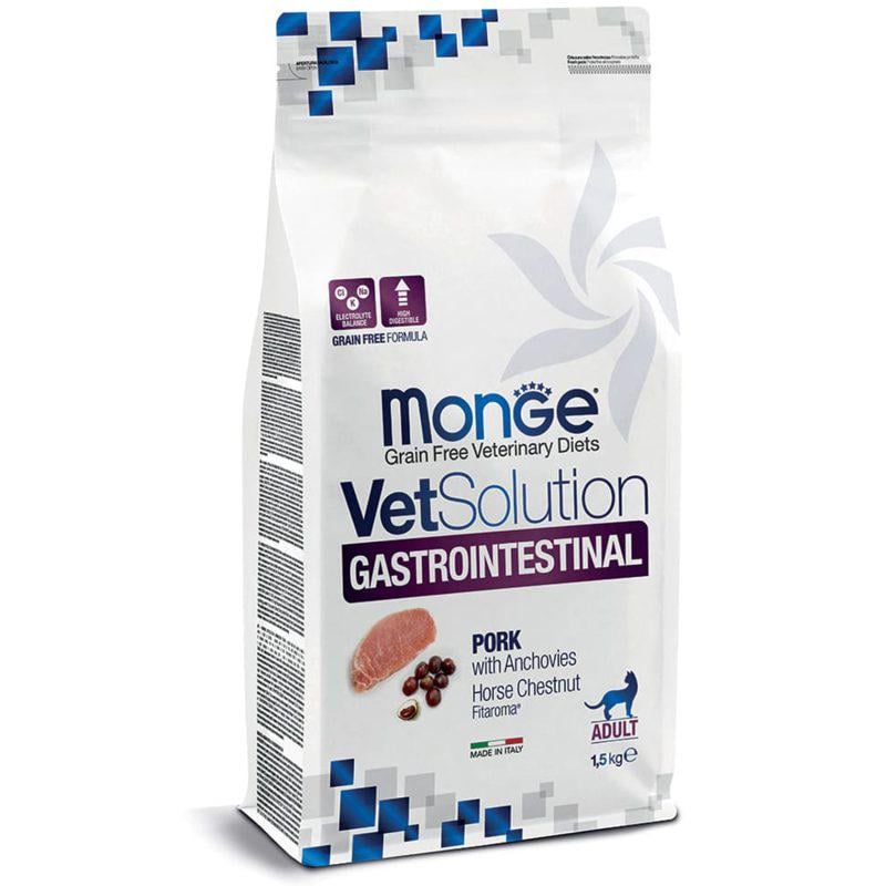Корм сухой Monge VetSolution Gastrointestinal feline для кошек с проблемами с пищеварением 1,5 кг (34114124)
