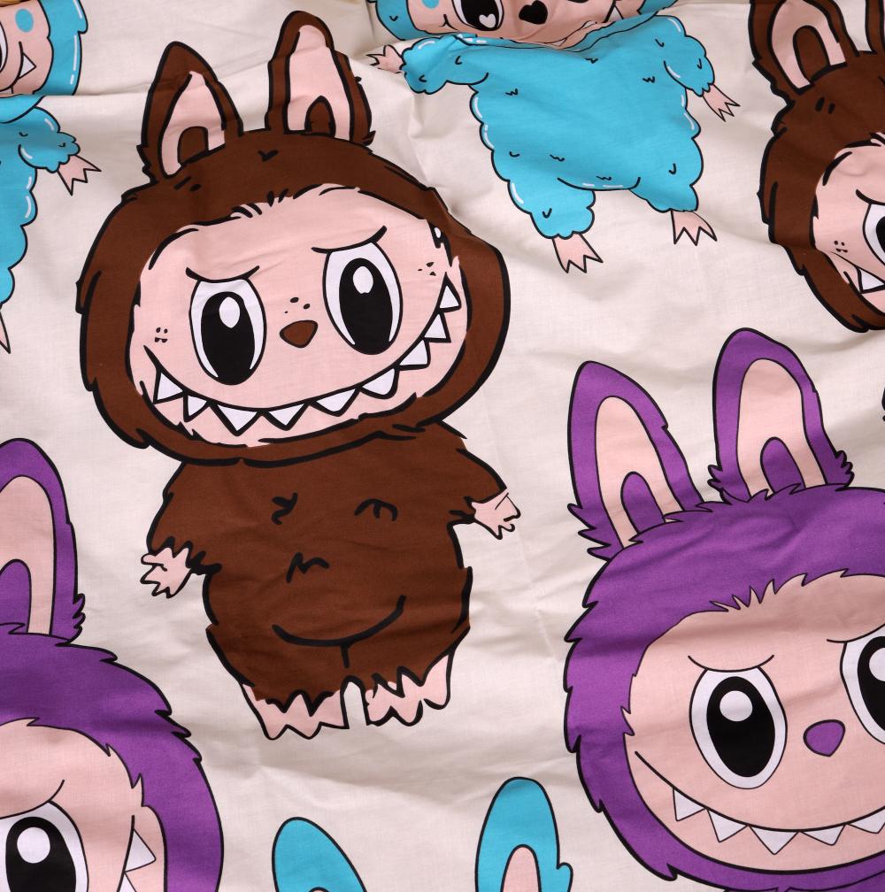 Комплект постільної білизни PaniPava Yellow Labubu бязь 155х215 см (10100833) - фото 5