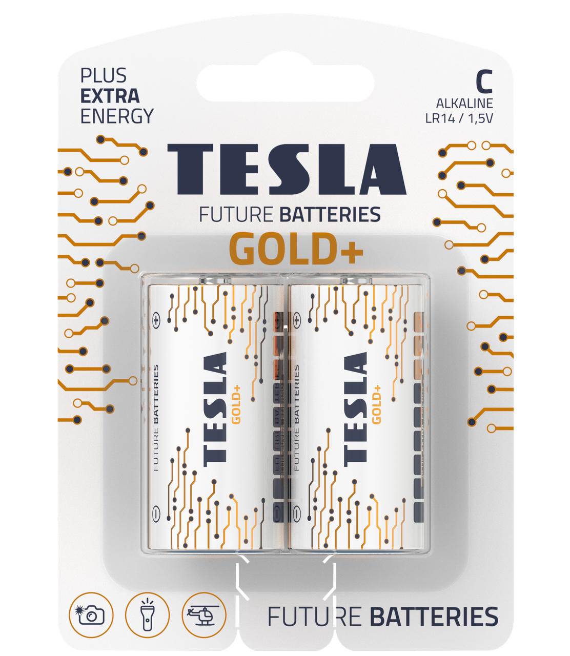 Батарейки TESLA C GOLD+ LR14 BLISTER FOIL 2 шт. (1794077104)