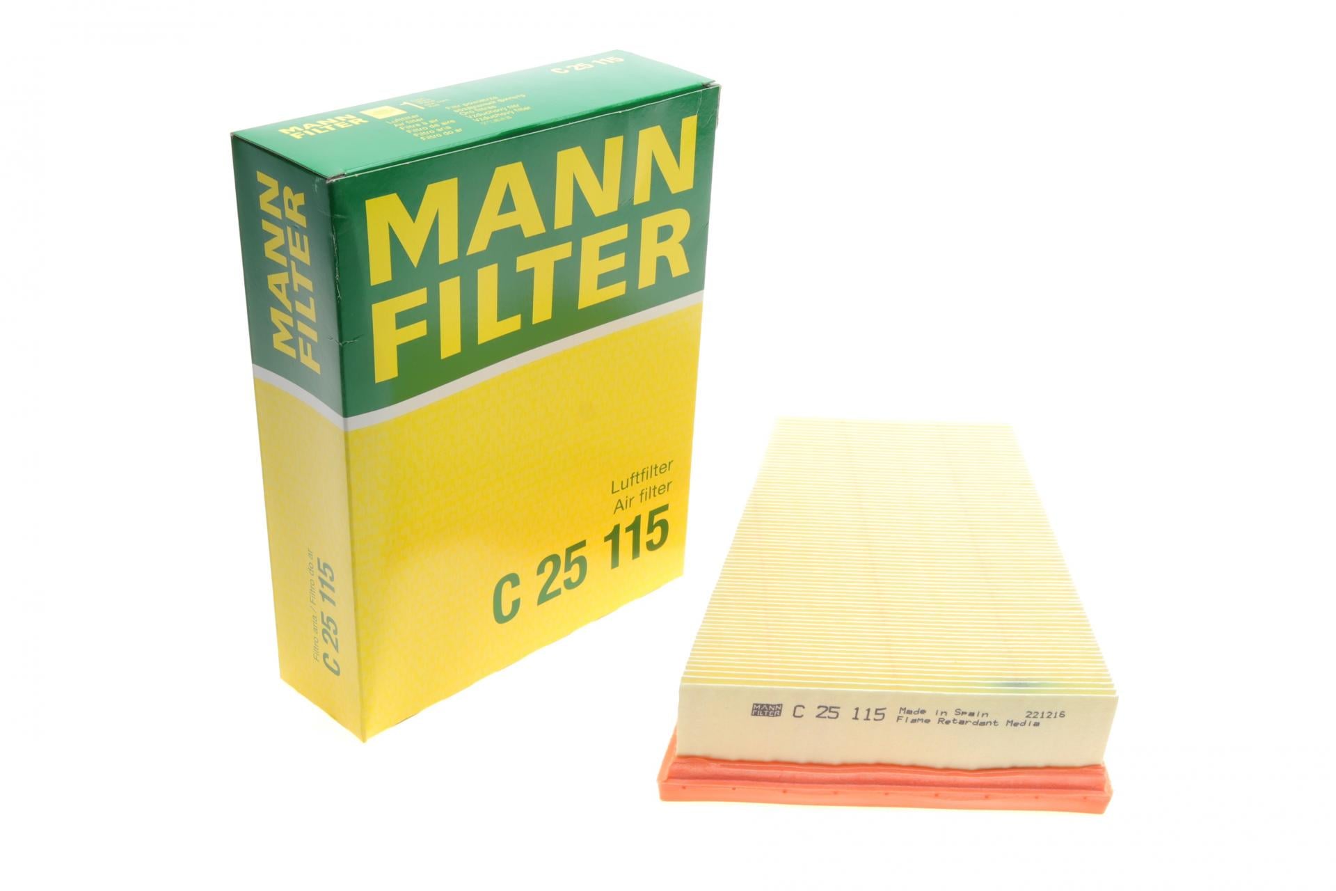 Фильтр воздушный Mann-Filter для Renault Megane/Scenic 1,2TCe/1,4-1,6 16V/1,5-1,9dCi 08-/Fluence 1,5-1,6dCi/2,0 10- (C 25 115)