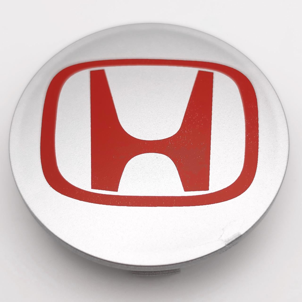 Ковпачок заглушка маточини колеса Honda 69 мм тип 4 Хром/Червоний матовий (3008189460)