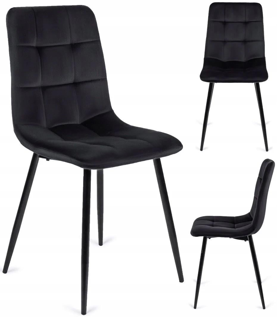 Стулья кухонные Homart велюровые 4 шт. WB-105 Черный (9844)