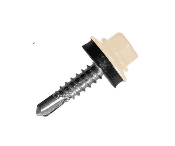 Саморез кровельный по металлу с шайбой EPDM MAXPRO 5,5х25 мм 250 шт. RAL-1014 (SDSM-55251014) - фото 1