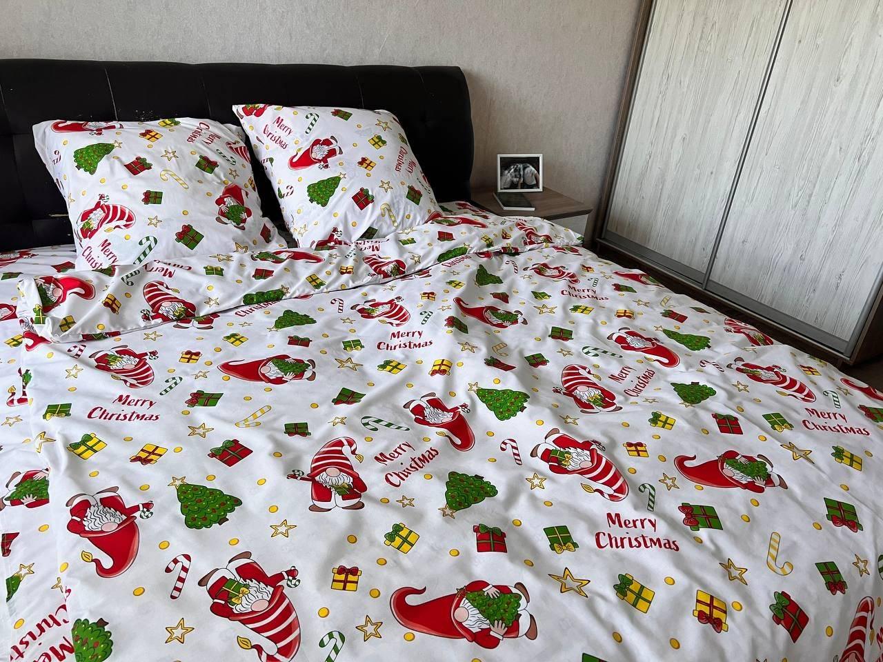 Комплект постільної білизни новорічний Gold Lux двоспальний бязь 180х220 см (22766020)