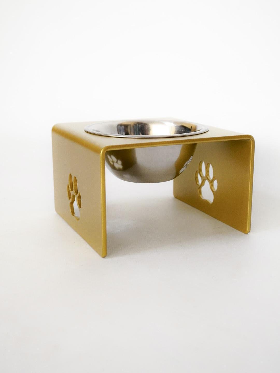 Кормушка My joy для кошек на 1 миску металл 80 мм 0,2 л Золотой (1024575к)