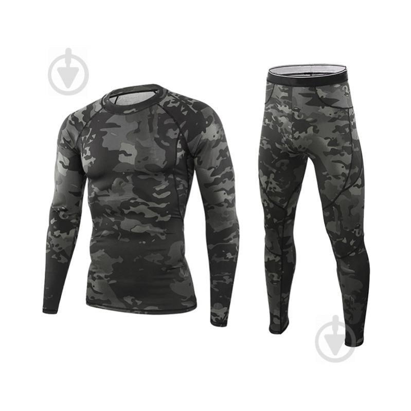 Термобелье мужское Lesko A152 3XL Camouflage Black (3566-19532) - фото 1