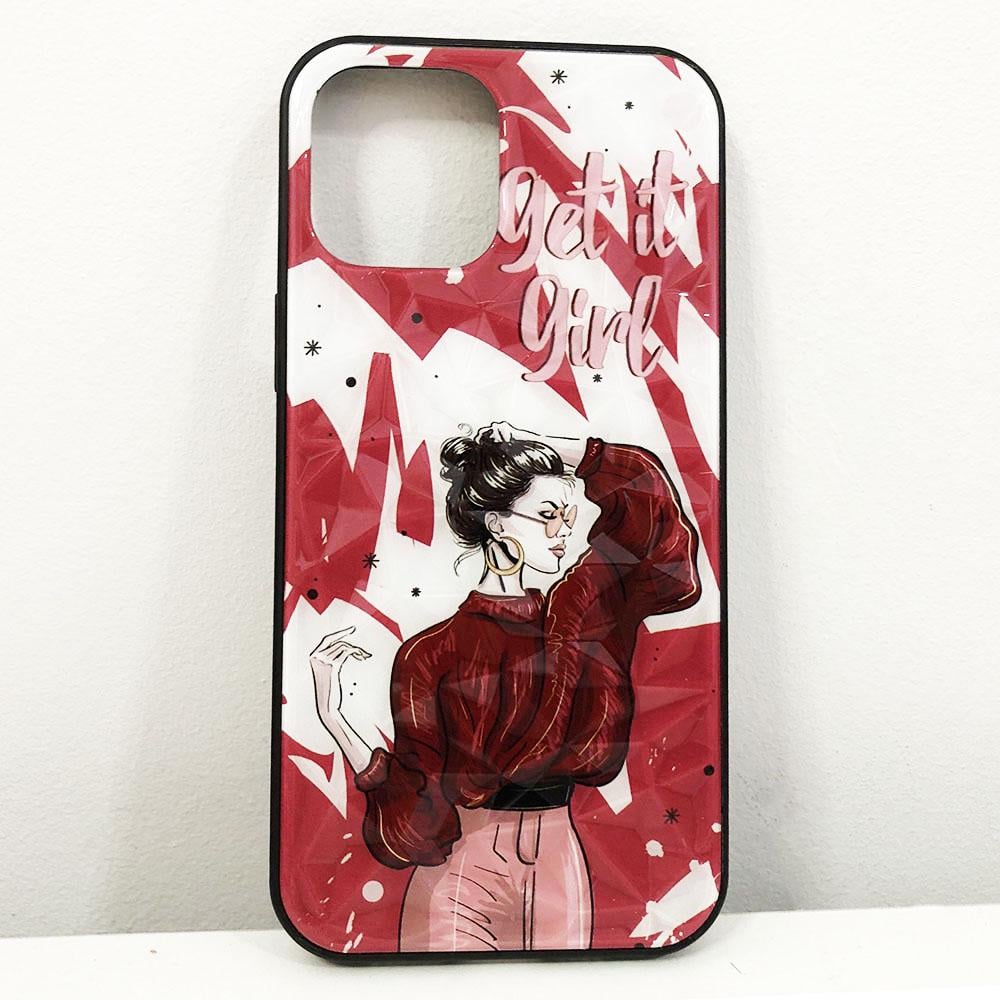 Чехол для Apple Iphone 12 Pro Max Get it girl красный (28333)