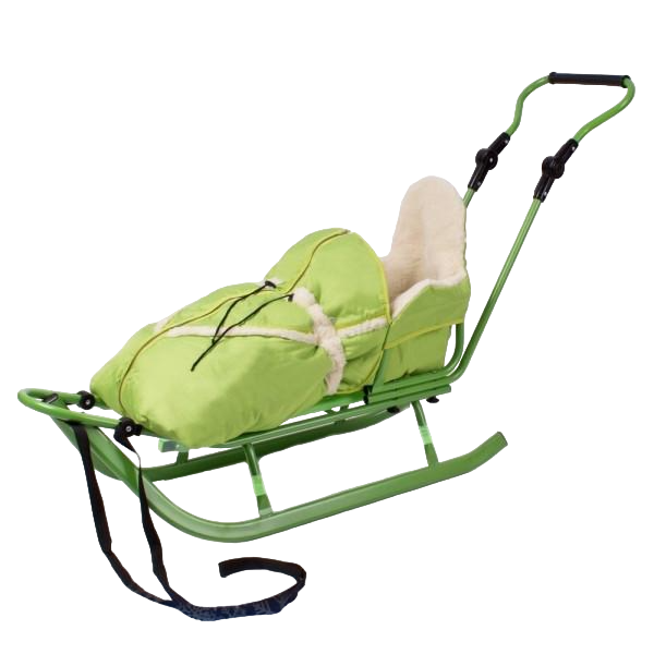 Санки с ручкой и конвертом Piccolino Adbor Салатовый