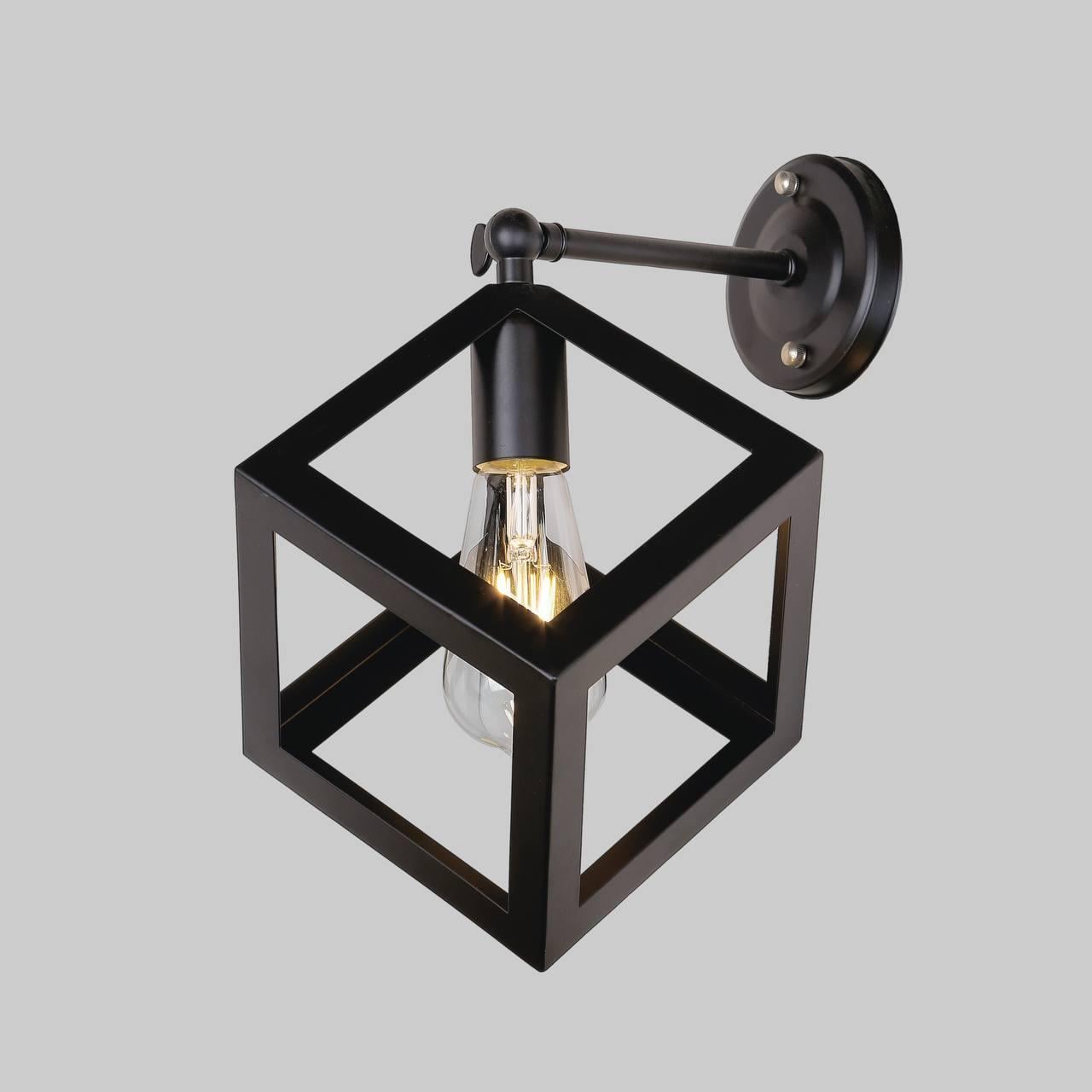 Бра металлическое Кубик (07-W136-1 BK)