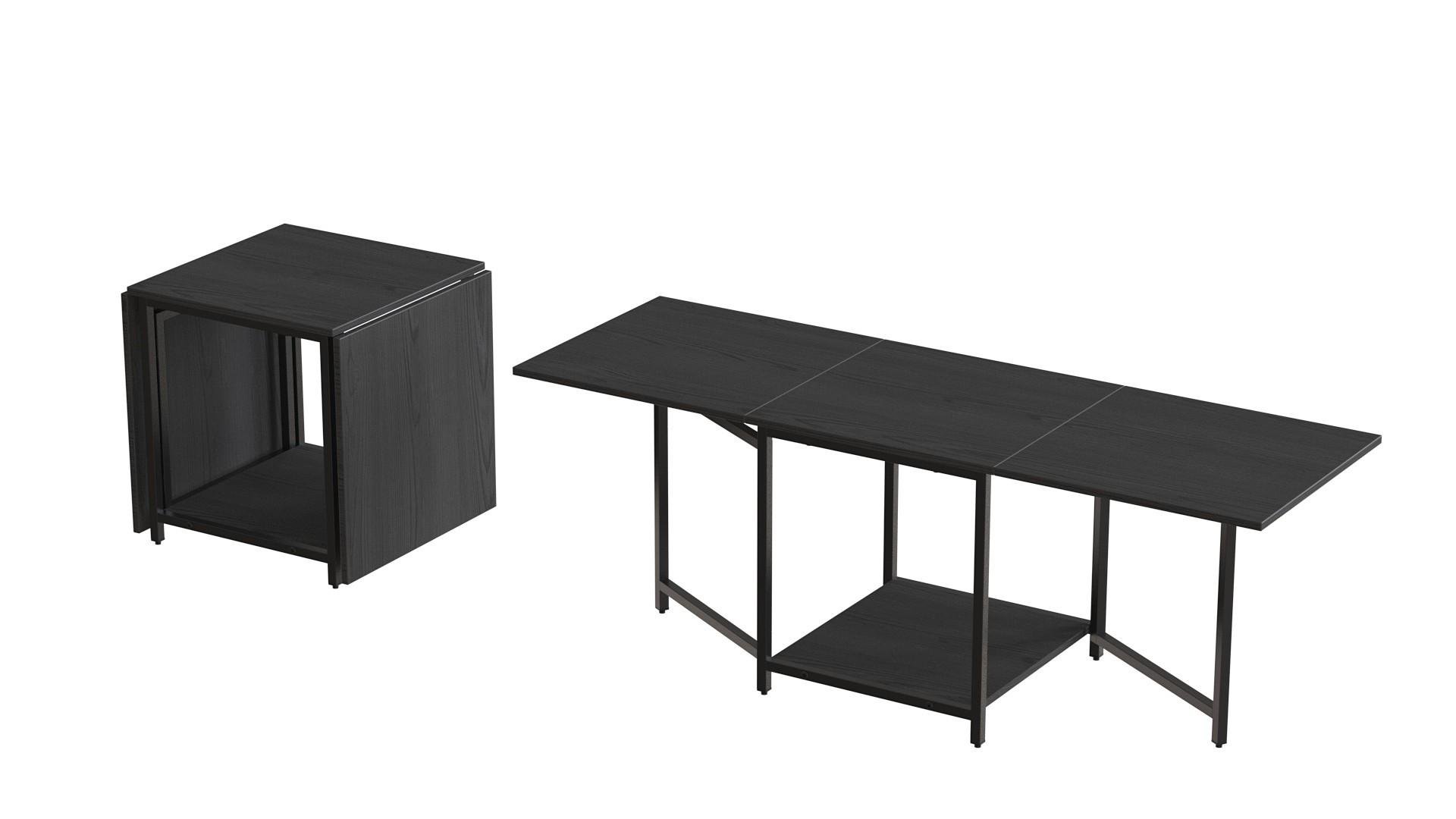 Стол журнальный трансформер Ferrum-decor Куб Комбо металл/ДСП 16 мм 650x540x532x500 мм Черный/Сосная Кембра (FRD-105152) - фото 4