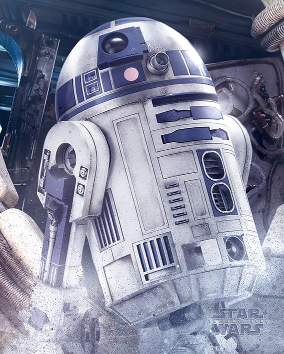 Постер плакат Зоряні Війни Останні Джедаї Дроїд R2-D2/Star Wars The Last Jedi R2-D2 Droid 40x50 см