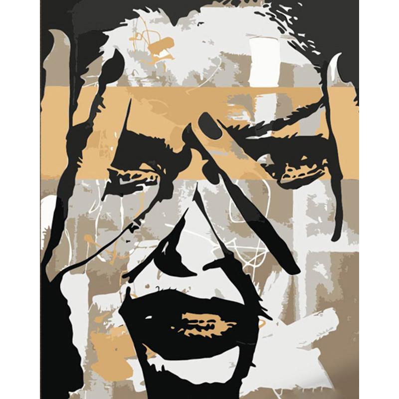 Картина по номерам Strateg Премиум Девушка в желтом свете с лаком и уровнем 40x50 см (DY436)