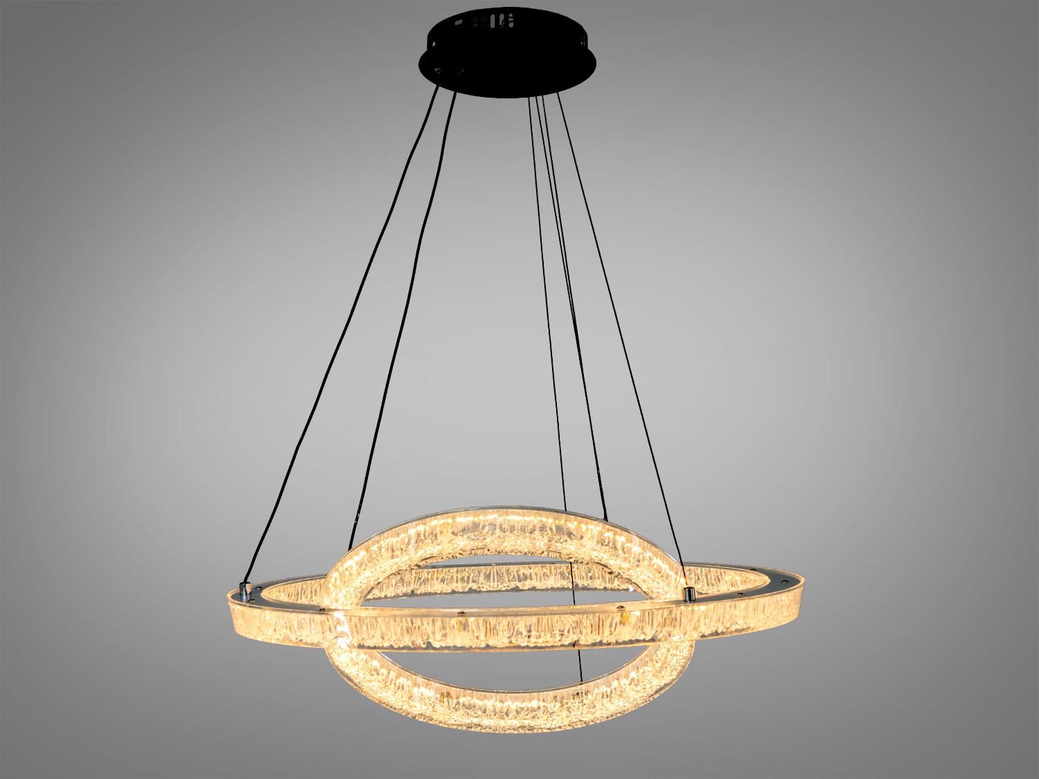 Люстра LED подвесная 66W Черный (1712/600+400ABK)