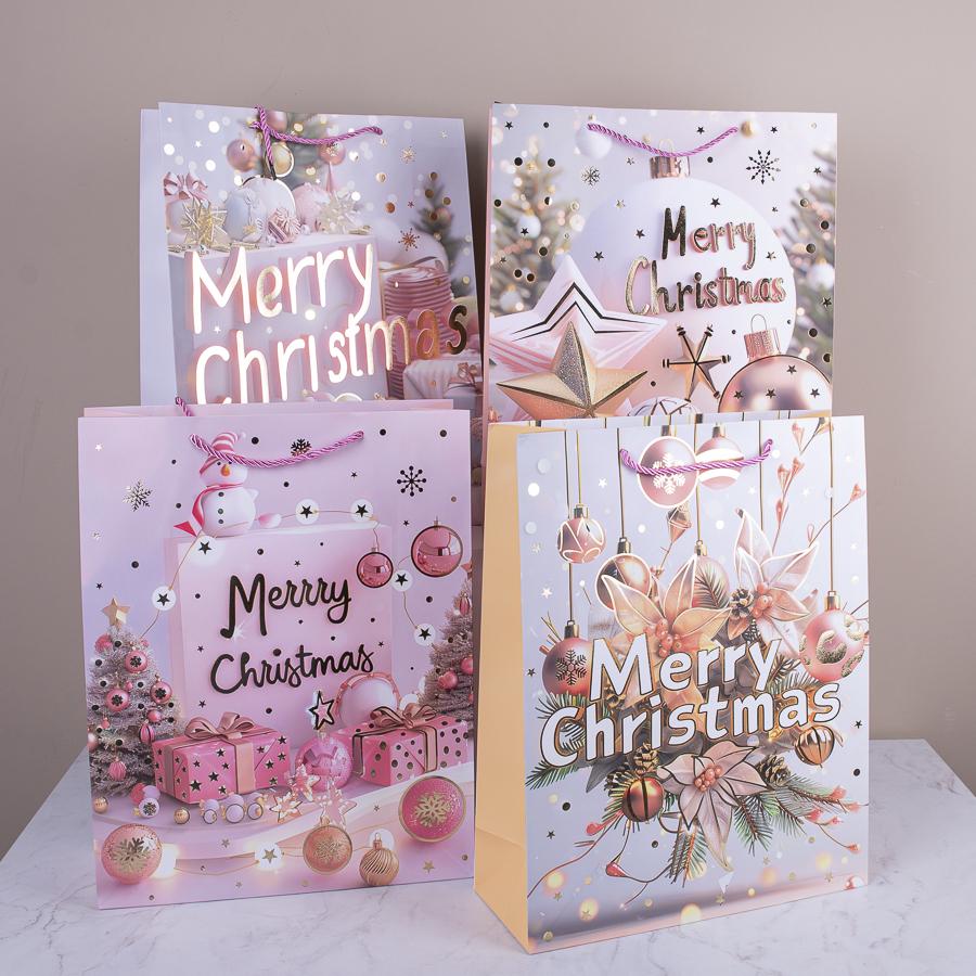 Подарунковий пакет Merry Christmas L 40x31x12 см (1351-69)